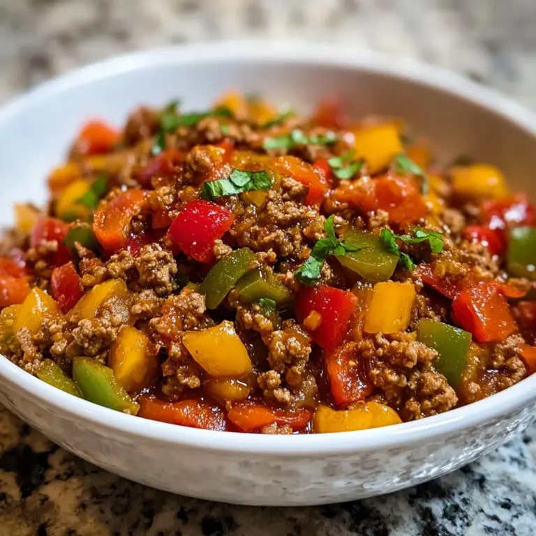 Ground turkey and peppers Recipe