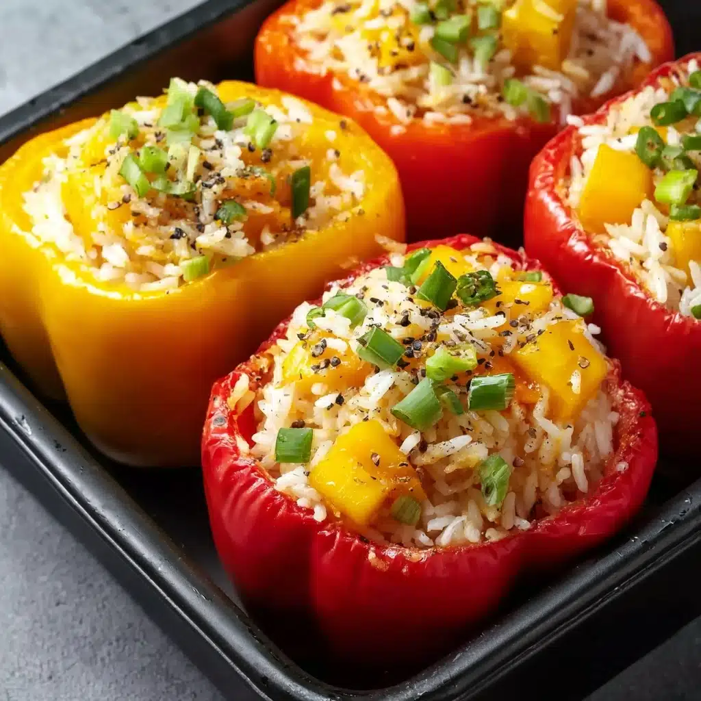 Teriyaki Pineapple Chicken Rice Stuffed Peppers Recipe - Recipe Image