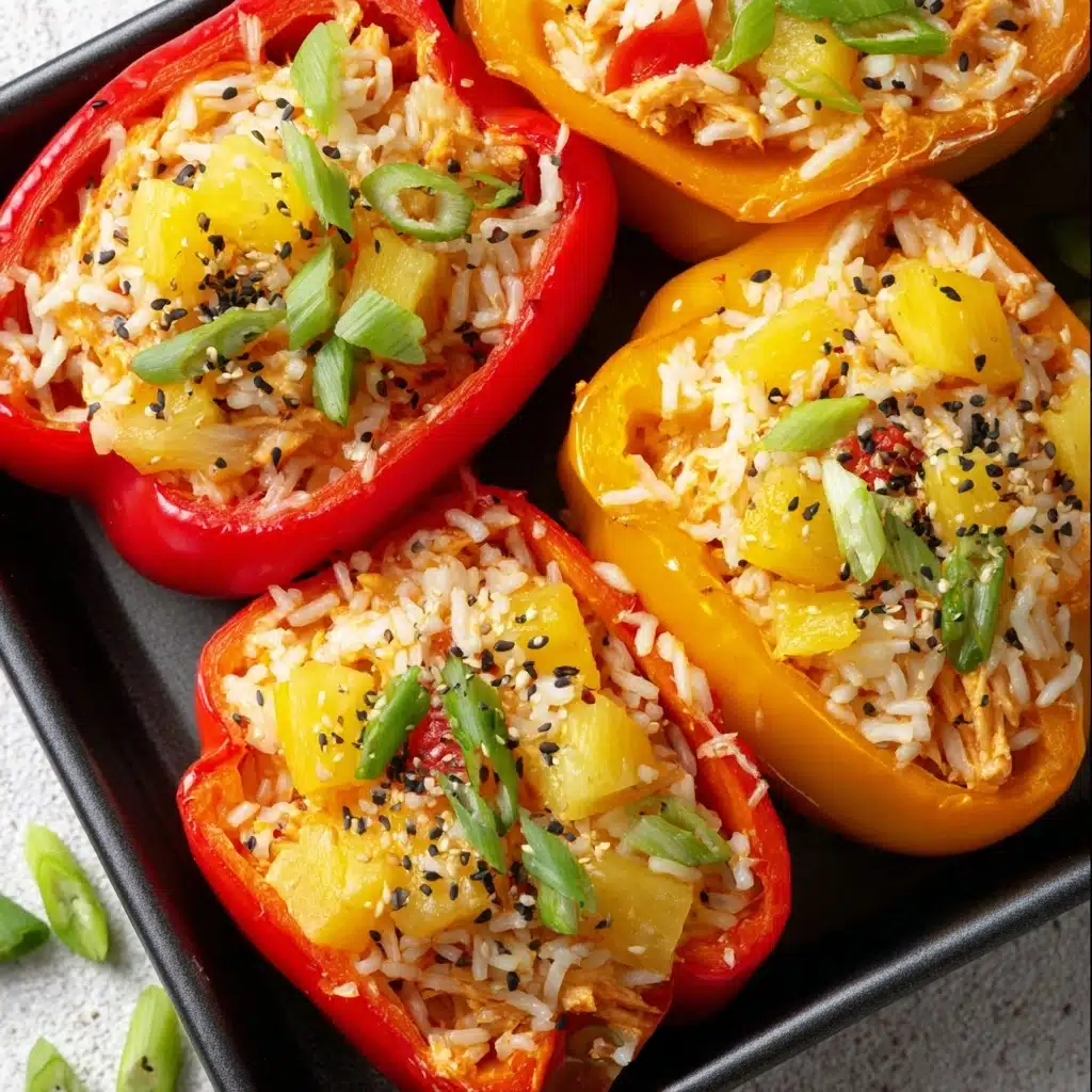 Teriyaki Pineapple Chicken Rice Stuffed Peppers Recipe - Recipe Image