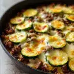 Cheesy Beef & Zucchini Casserole Recipe