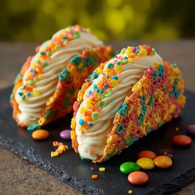 Fruity Pebbles Cheesecake Tacos Recipe