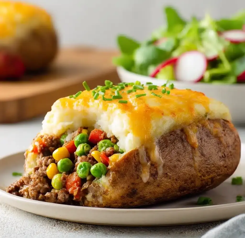 Shepherd’s Pie Stuffed Baked Potatoes Recipe