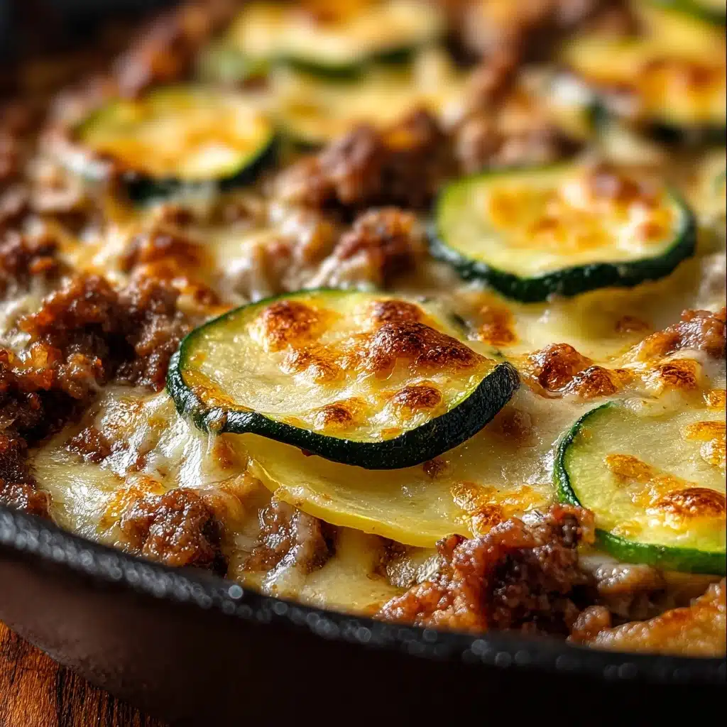 Cheesy Beef & Zucchini Casserole Recipe - Recipe Image