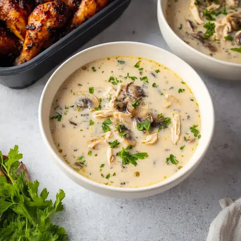 Comforting Rotisserie Chicken and Mushroom Soup Recipe