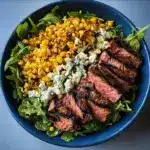 Grilled Balsamic Steak Salad with Gorgonzola & Corn Recipe
