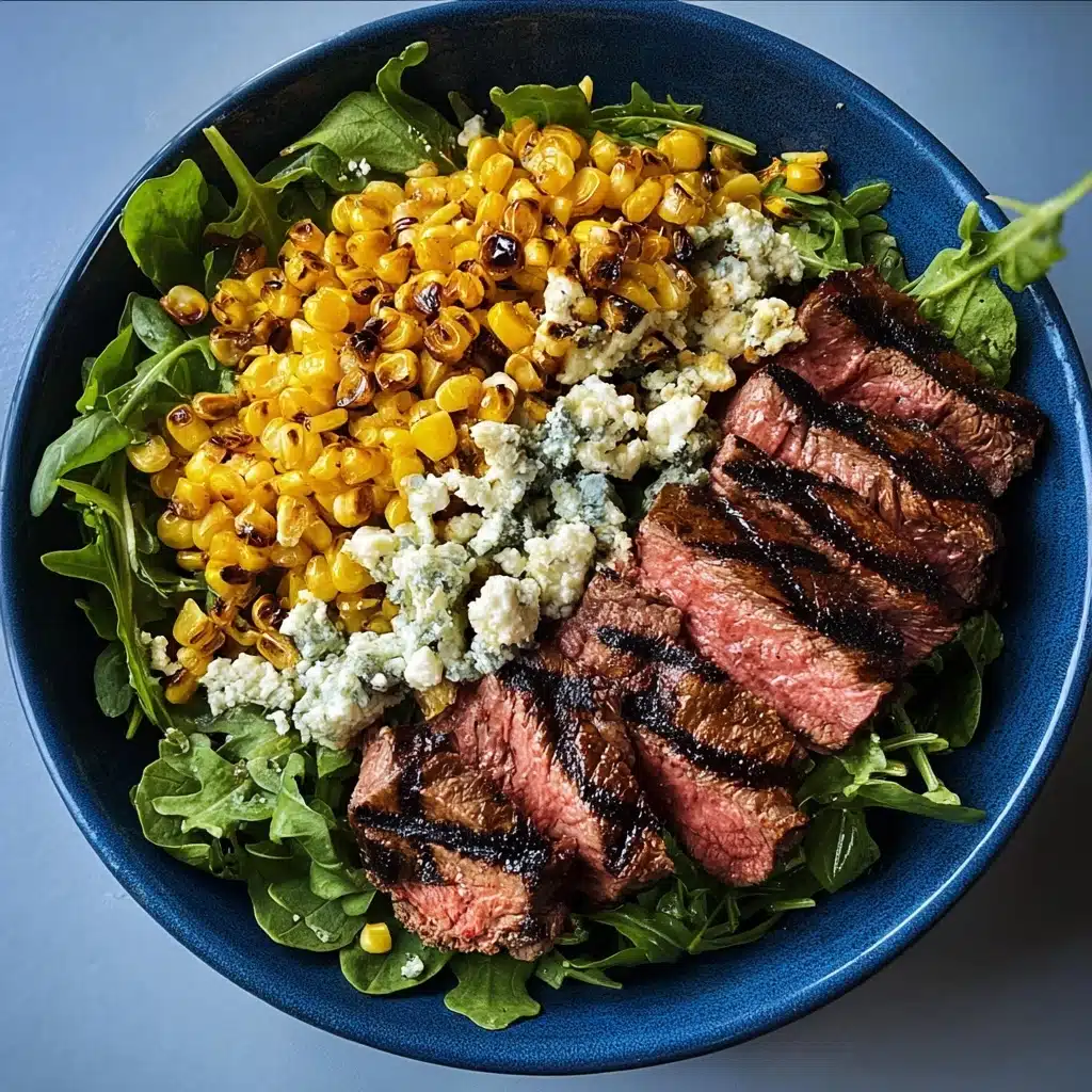 Grilled Balsamic Steak Salad with Gorgonzola & Corn Recipe - Recipe Image