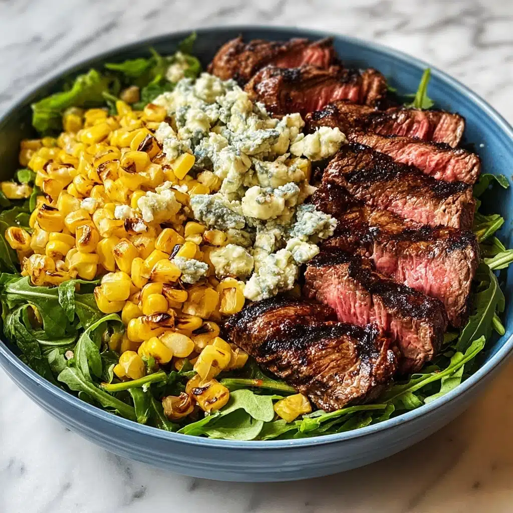 Grilled Balsamic Steak Salad with Gorgonzola & Corn Recipe - Recipe Image