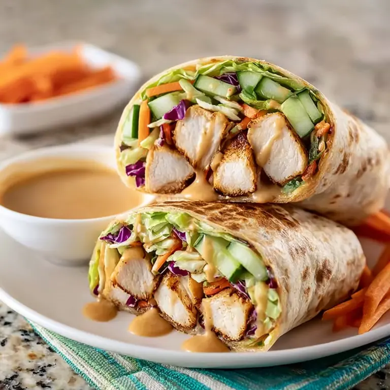 Thai Peanut Chicken Wraps Recipe