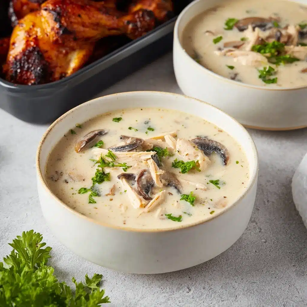 Comforting Rotisserie Chicken and Mushroom Soup Recipe - Recipe Image