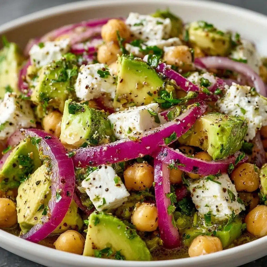Chickpea Feta Avocado Salad Recipe - Recipe Image