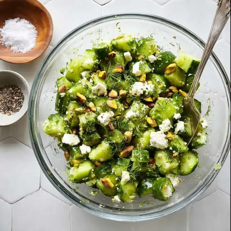 10 Minute Smashed Cucumber Salad – With Feta and Dill Recipe