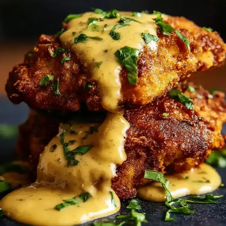 Pretzel Chicken with Mustard-Cheddar Sauce Recipe