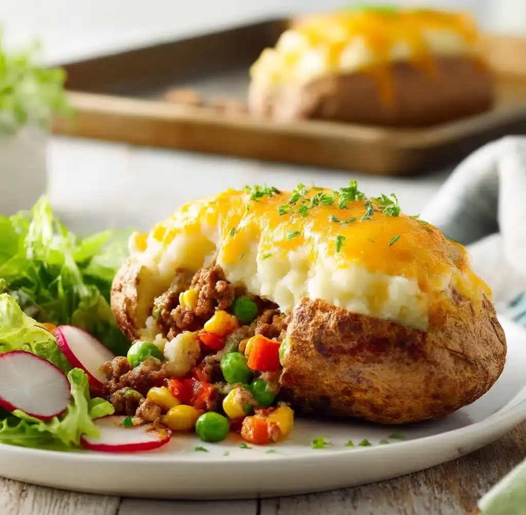 Shepherd’s Pie Stuffed Baked Potatoes Recipe