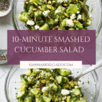 10 Minute Smashed Cucumber Salad – With Feta and Dill Recipe
