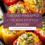 Teriyaki Pineapple Chicken Rice Stuffed Peppers Recipe