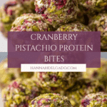 Cranberry Pistachio Protein Bites Recipe