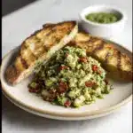 Spinach Pesto Butter Bean Lentil Quinoa Bowls with Sun-Dried Tomatoes
