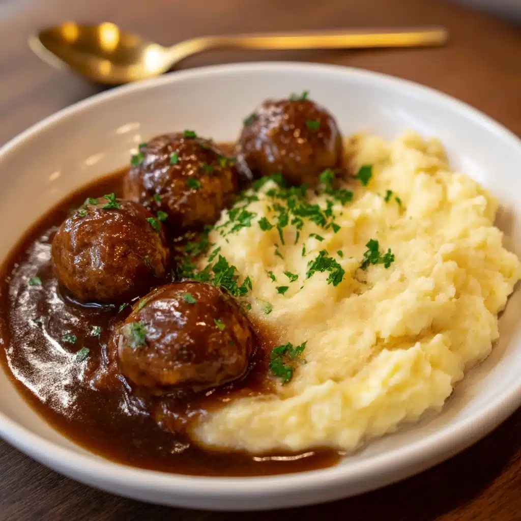 Tasty Slow Cooker Salisbury Steak Meatballs Recipe - Recipe Image