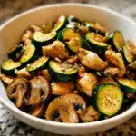 Easy Zucchini Mushroom Chicken Stir Fry Recipe