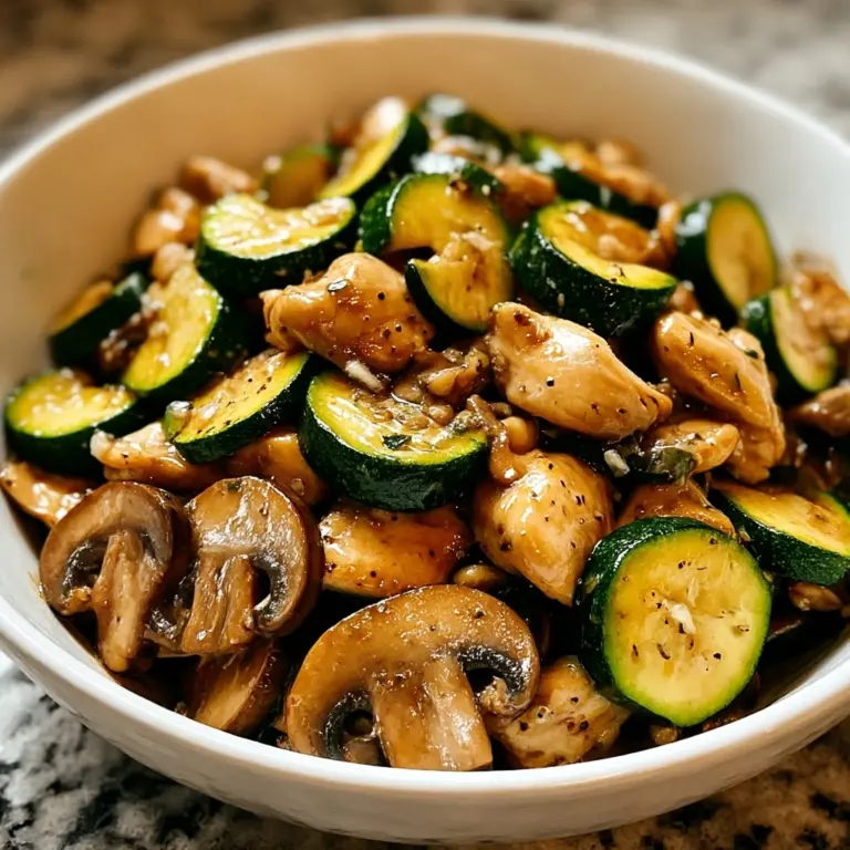 Easy Zucchini Mushroom Chicken Stir Fry Recipe