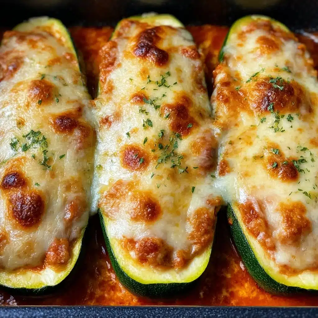 Keto Chicken Parmesan Zucchini Boats Recipe - Recipe Image