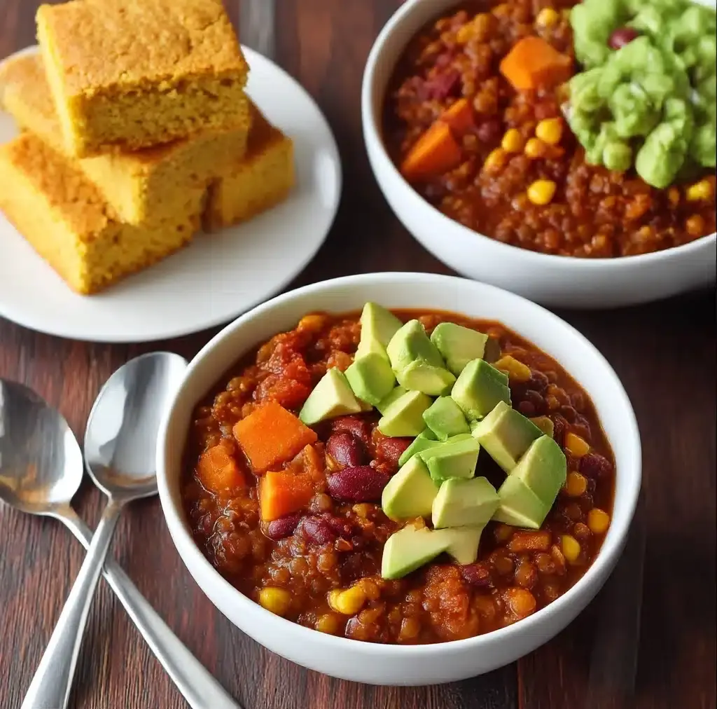 Slow Cooker Lentil Sweet Potato Chili Recipe