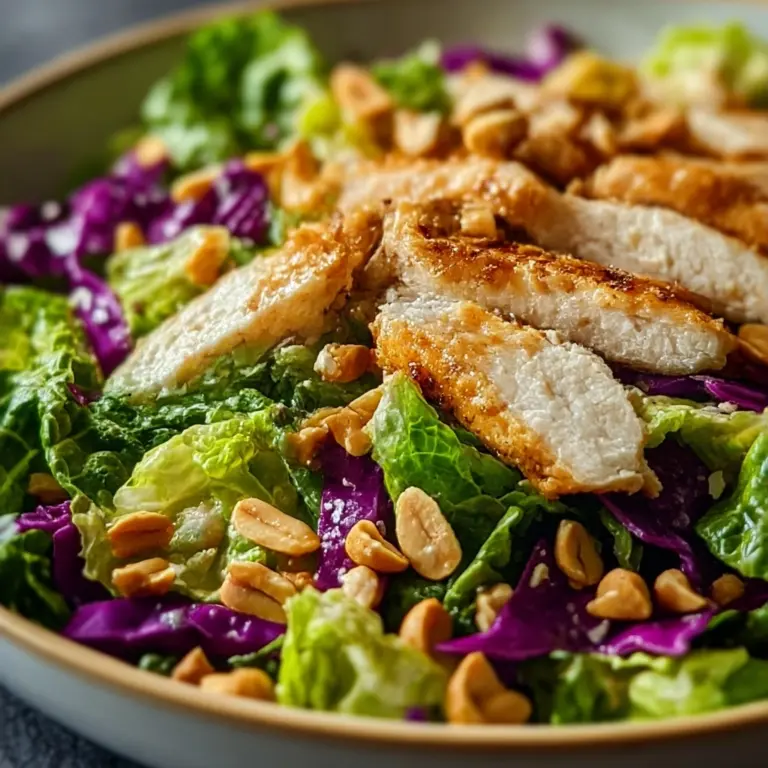 Salad with Creamy Peanut Dressing Bliss Recipe