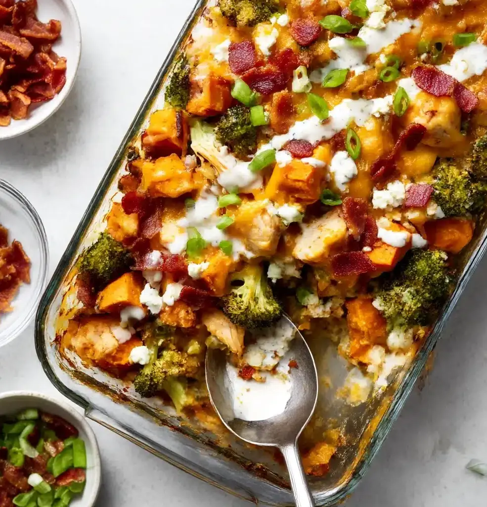 Buffalo Chicken Sweet Potato Casserole Recipe