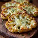 Golden Crusted Cheesy Cauliflower Steaks Recipe