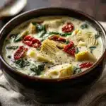 Lemony Tuscan Artichoke Soup Recipe