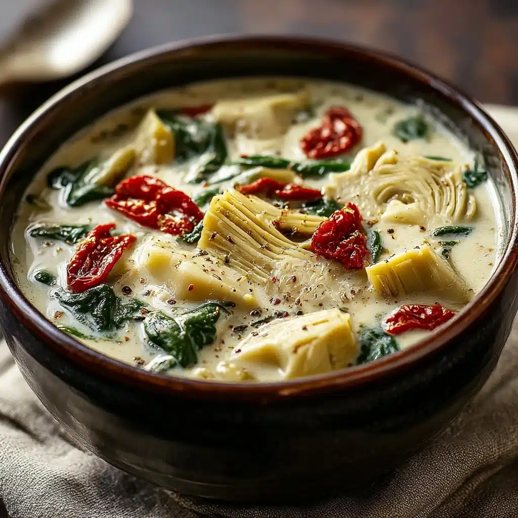 Lemony Tuscan Artichoke Soup Recipe - Recipe Image