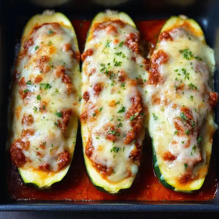 Keto Chicken Parmesan Zucchini Boats Recipe