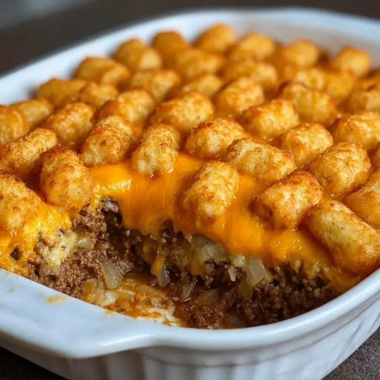 Tater Tot Casserole with Ground Beef