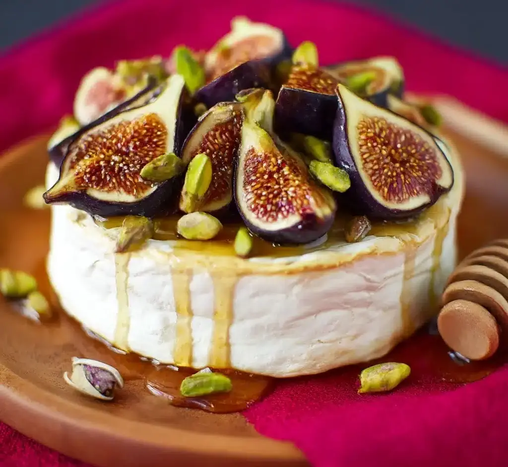 Best Baked Brie with Honey, Fig and Pistachio Recipe