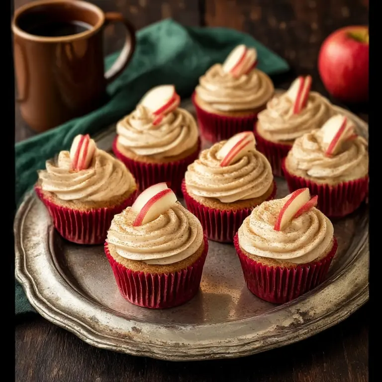 Apple Cider Cupcakes with Spiced Buttercream Frosting Recipe