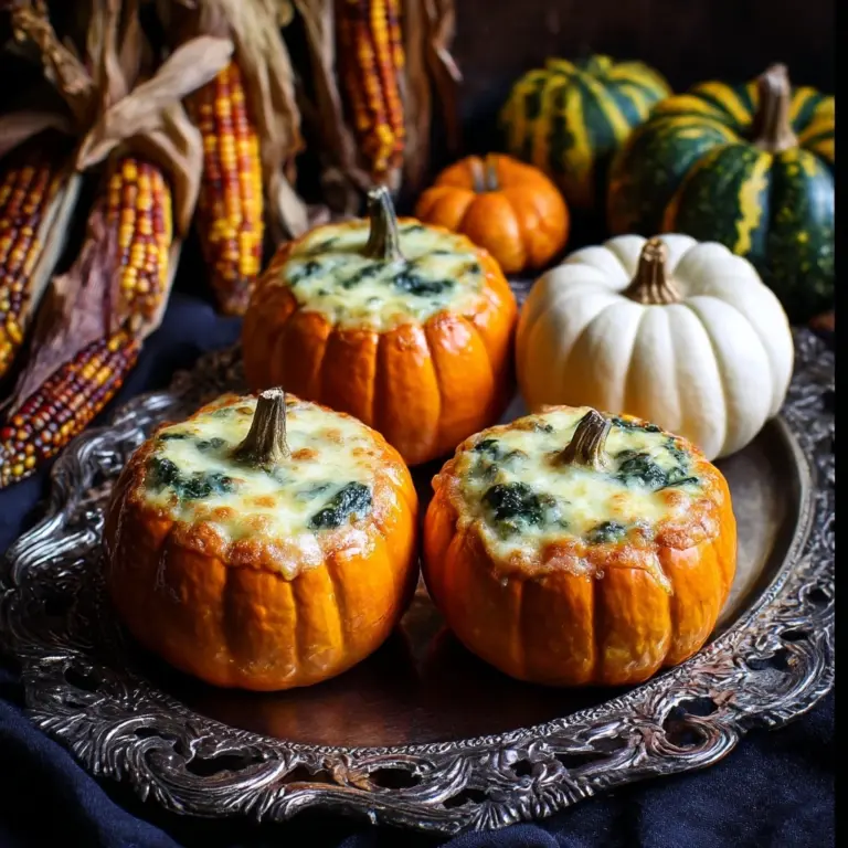 Cheesy Orzo and Kale Stuffed Pumpkins Recipe