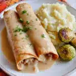 Easy Turkey & Stuffing Roll Ups with Creamy Gravy Recipe