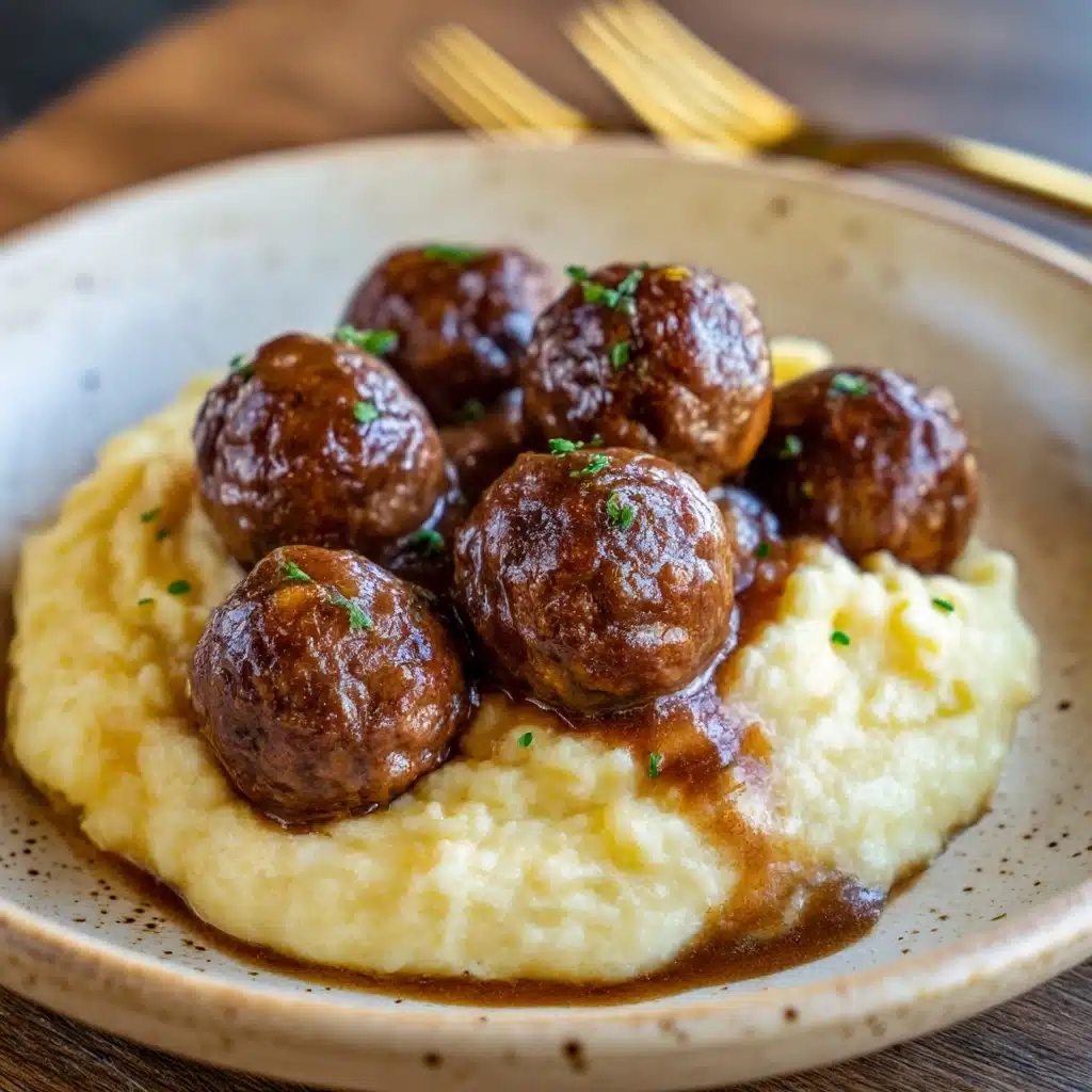 Tasty Slow Cooker Salisbury Steak Meatballs Recipe - Recipe Image