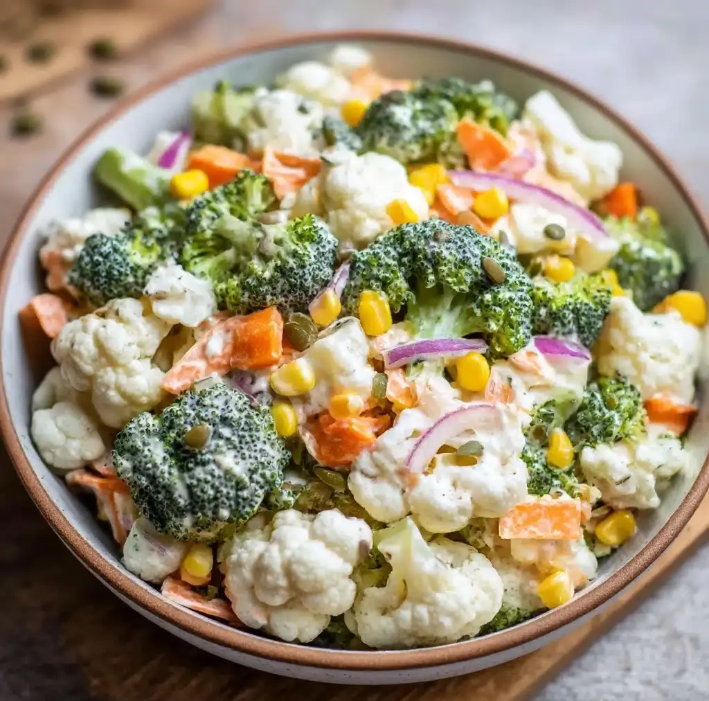 Creamy Broccoli Cauliflower Corn Recipe