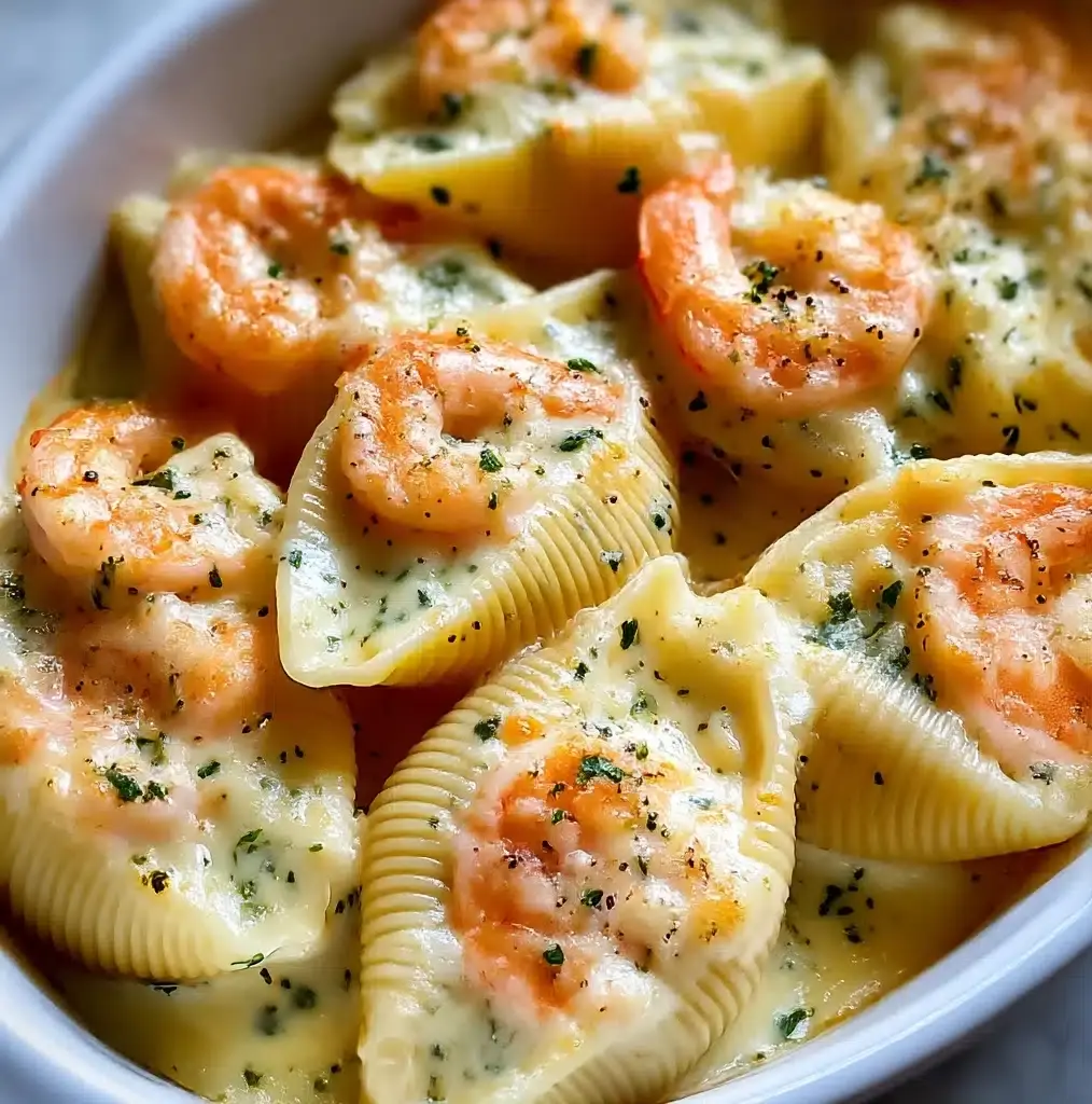 Creamy Seafood Stuffed Shells