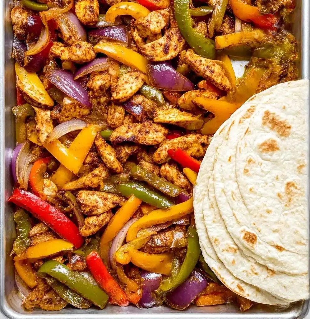 30 Minute Sheet Pan Chicken Fajitas Recipe