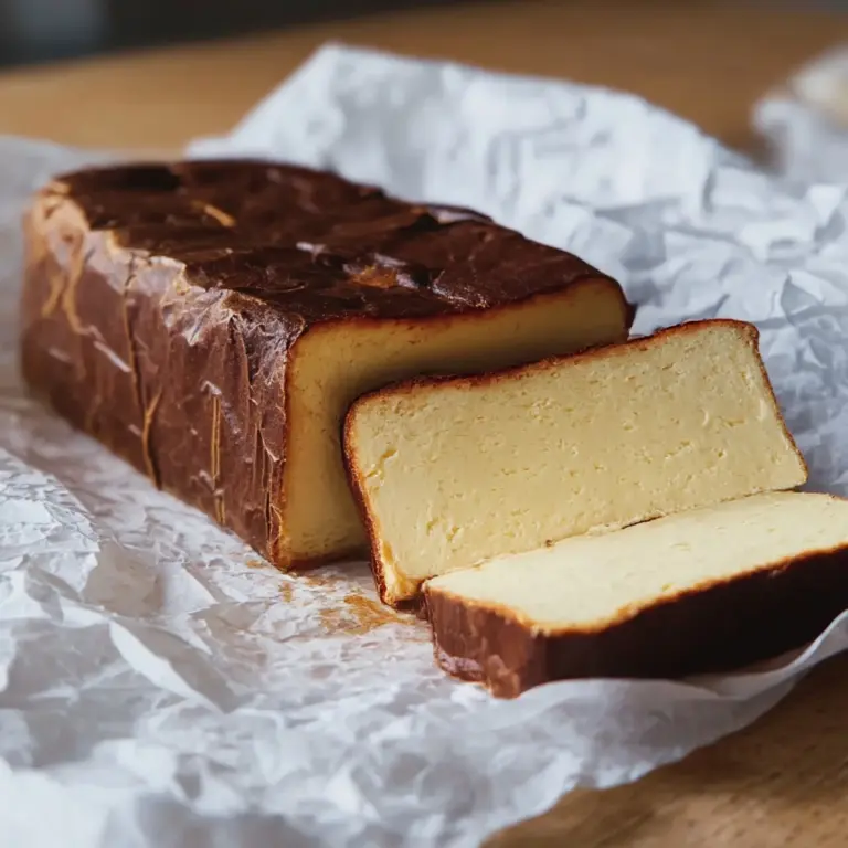 Burnt Basque Cheesecake in a Loaf Pan Recipe