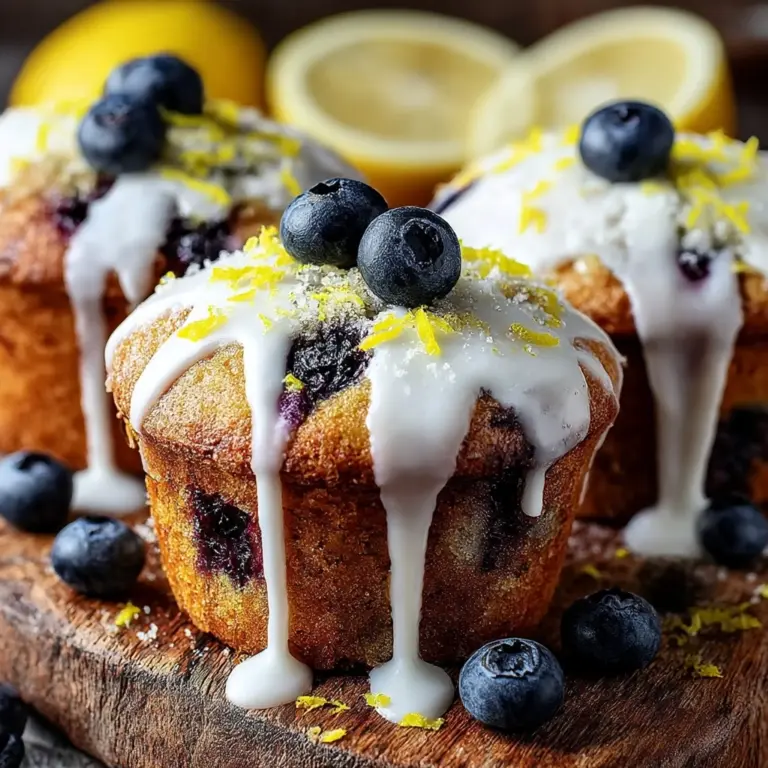 Bright & Zesty Lemon Blueberry Breakfast Muffins Recipe