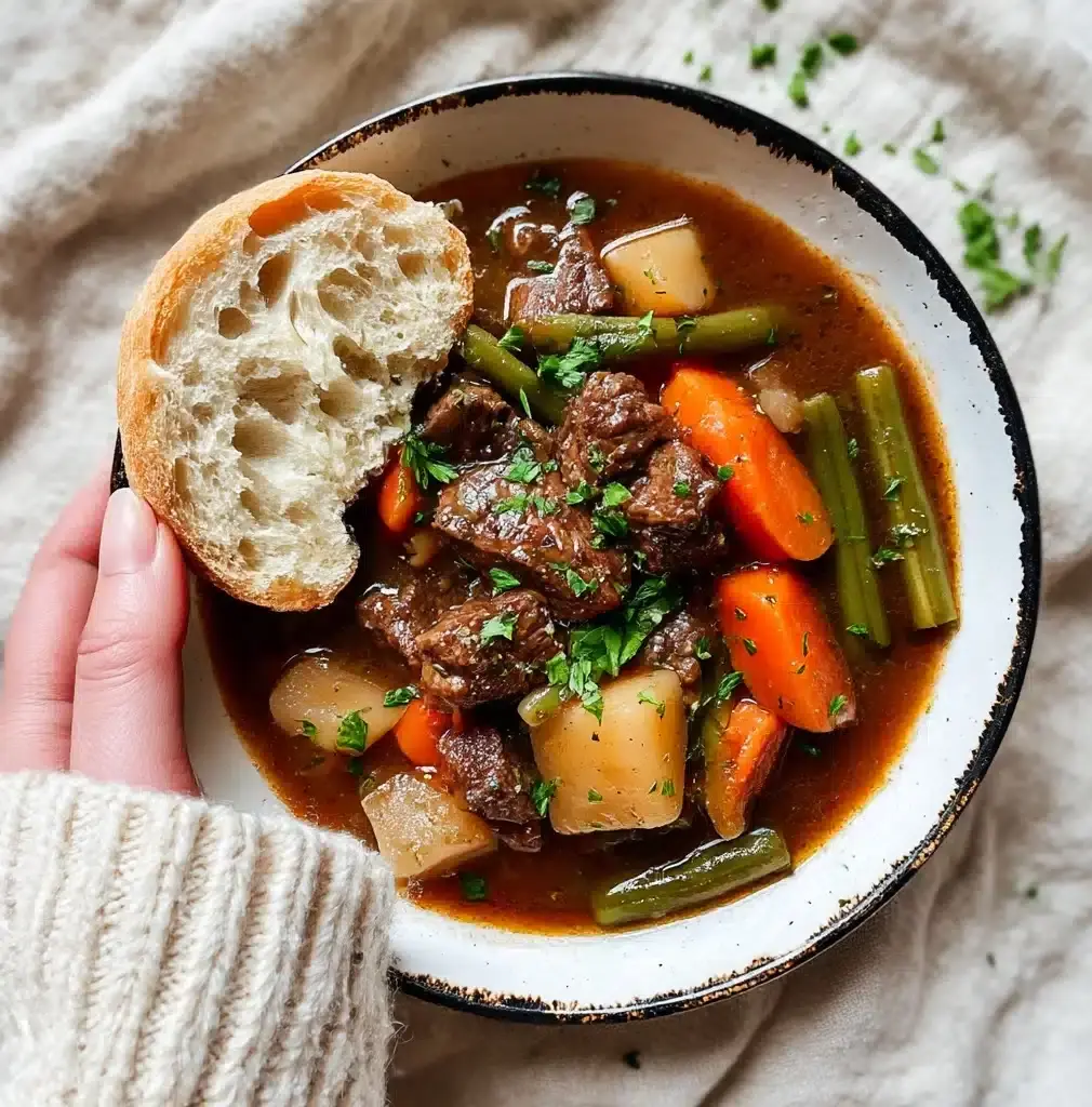 Slow Cooker Beef Stew with Root Vegetables Recipe
