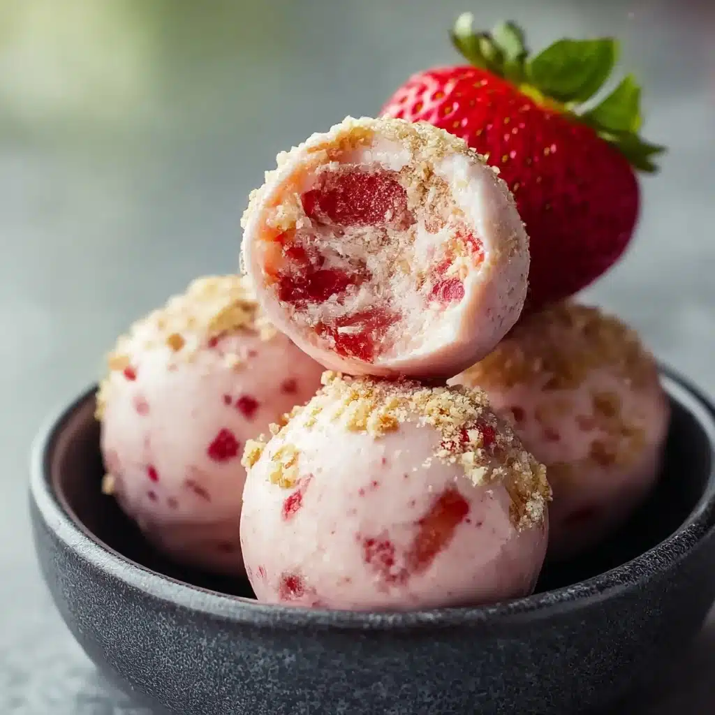 Delicious Strawberry Cheesecake Protein Balls Recipe - Recipe Image