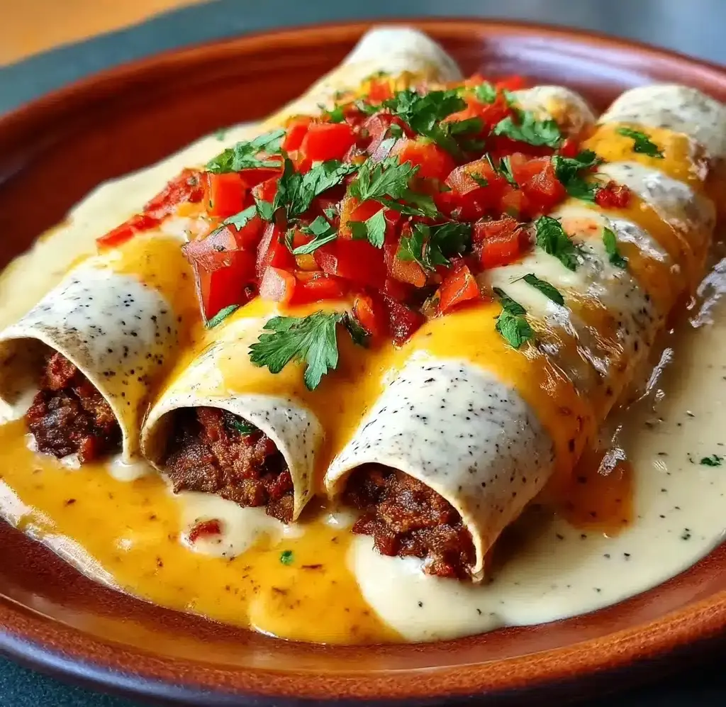 Jalapeño Popper Cheesy Chicken Enchiladas Recipe
