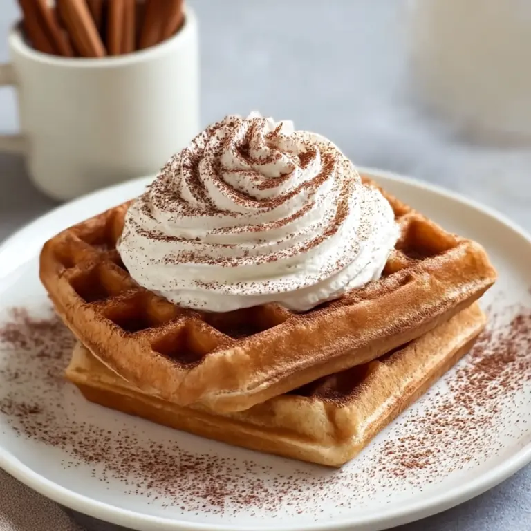 Cinnamon Waffles with Cinnamon Whipped Cream Recipe