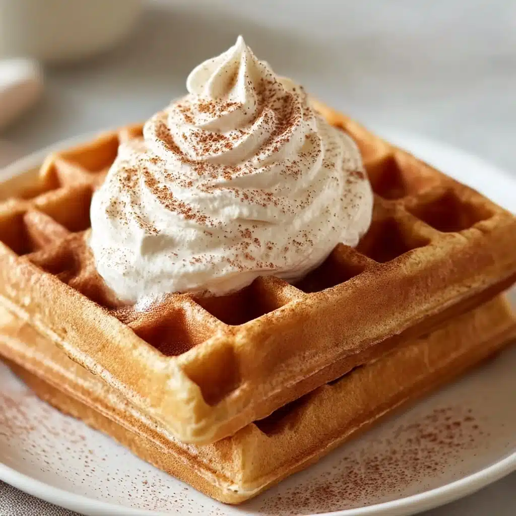 Cinnamon Waffles with Cinnamon Whipped Cream Recipe - Recipe Image