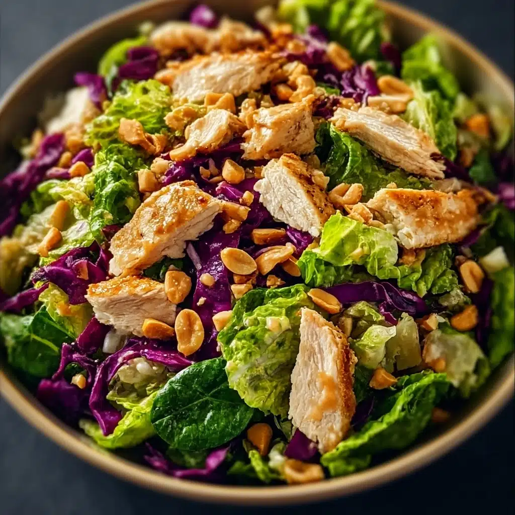 Salad with Creamy Peanut Dressing Bliss Recipe - Recipe Image