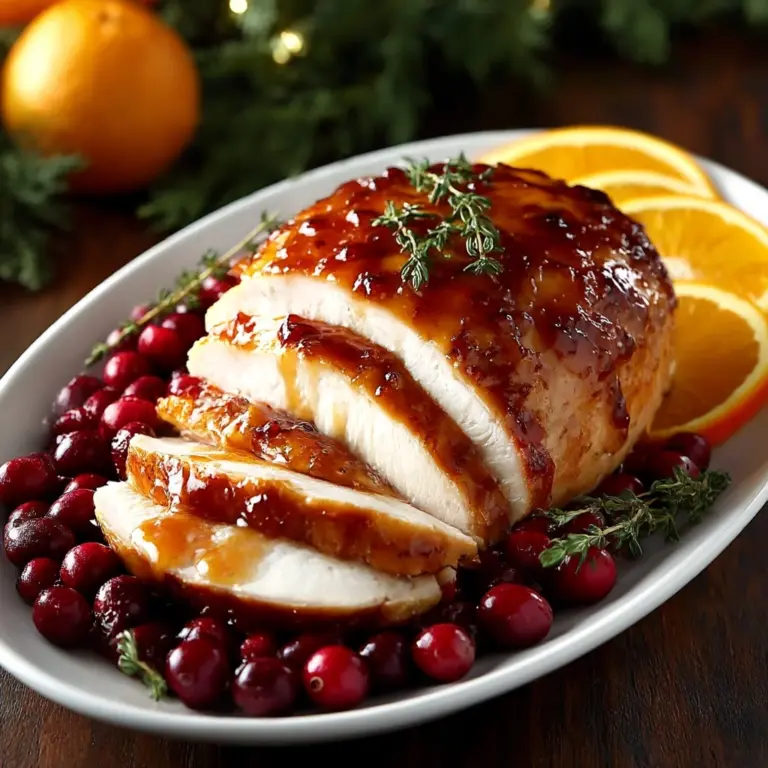 Cranberry Orange Glazed Turkey Breast